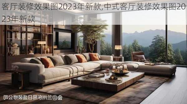 客厅装修效果图2023年新款,中式客厅装修效果图2023年新款